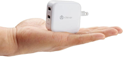 Boostcube 2Nd Generation 24W Dual USB Wall Charger with Smartid Technology, Foldable Plug, Travel Power Adapter for Iphone Xs/Xs Max/Xr/X/8 Plus/8/7 Plus/7/6S/6 Plus, Ipad Pro Air/Mini and Other Tablet