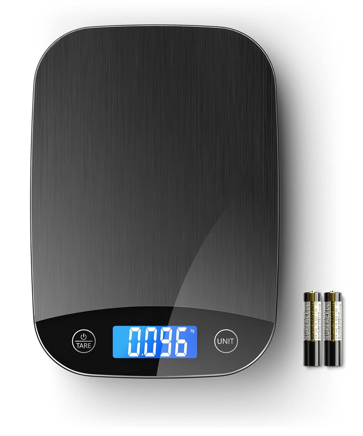 Food Scale 22Lbs Digital Kitchen Scale for Cooking Baking Weight Loss, Weighs in Grams and Ounce with 0.1Oz/1G Resolution, Sleek Design and Large LCD Screen